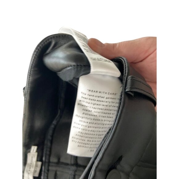 Good American Good Icon Faux Leather Pants Black Size 12/31 - Picture 5 of 16